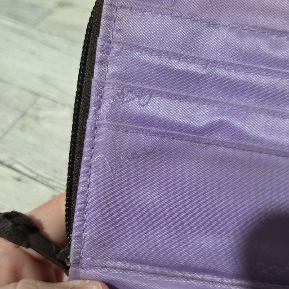 Vera Bradley Purple Floral Wallet - Picture 13 of 16